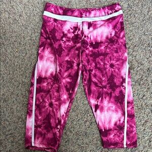 Vibrant Pink Tie-Dye Capris